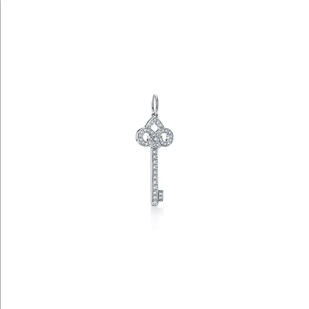 Tiffany’s Diamond Fleur De Lis Key Necklace